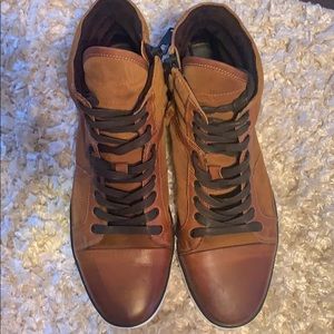 Kenneth Cole Leather Sneaker Boots